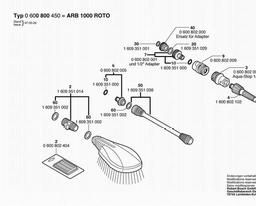 Bosch Rotary Cleaning Brush ARB 1000 ROTO-SET spare parts
