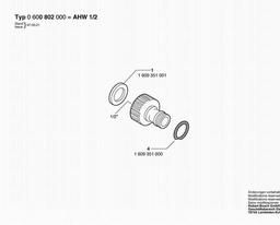 Bosch Tap Connection Piece AHW 1/2 spare parts