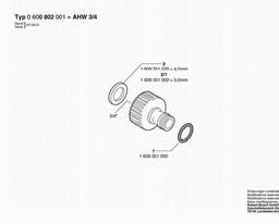 Bosch Tap Connection Piece AHW 3/4 spare parts