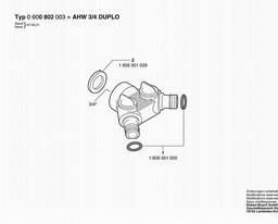 Bosch Tap Connection Piece AHW 3/4 DUPLO spare parts