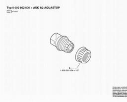 Bosch Hose Coupling ASK 1/2 AQUASTOP spare parts