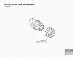 Bosch Hose Coupling ASK 3/4 AQUASTOP spare parts