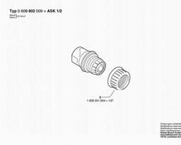 Bosch Hose Coupling ASK 1/2 spare parts