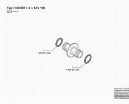 Bosch Double Male Connector ASV 100 spare parts
