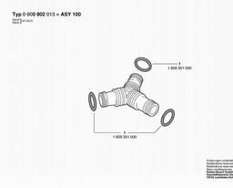 Bosch Double Male Connector ASY 100 spare parts