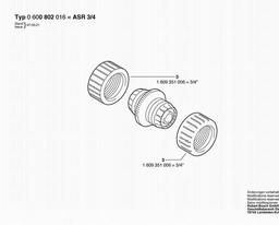 Bosch Hose Repair Connector ASR 3/4 spare parts
