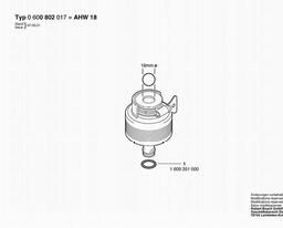 Bosch Tap Connection Piece AHW 18 spare parts