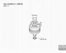 Bosch Tap Connection Piece AHW 28 spare parts