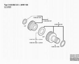 Bosch Tap Connection Piece AHW 100 spare parts