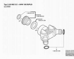 Bosch Tap Connection Piece AHW 100 DUPLO spare parts