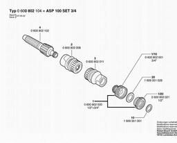 Bosch ASP 100 SET 3/4" spare parts