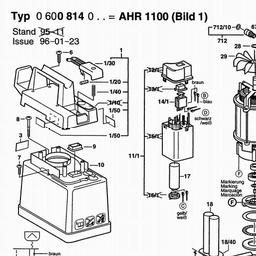 Bosch High Pressure Cleaner AHR 1100 spare parts