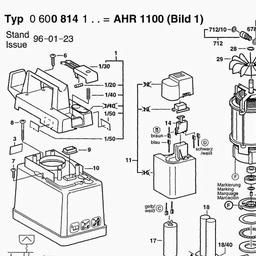 Bosch High Pressure Cleaner AHR 1100 spare parts
