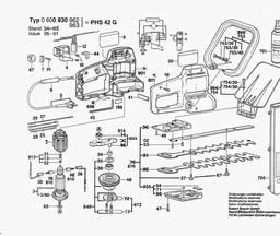 Bosch Hedge Trimmer PHS 42 G spare parts