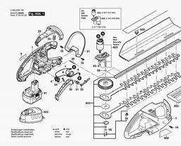Bosch Hedge Trimmer AHS 41 ACCU spare parts
