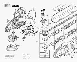 Bosch Hedge Trimmer AHS 520 ACCU spare parts