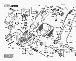 Bosch Lawnmower ROTAK 40 C spare parts