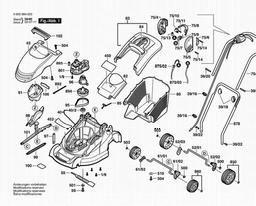 Bosch Lawnmower ROTAK 1300 spare parts