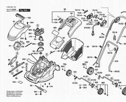 Bosch Mower ROTAK 34 spare parts