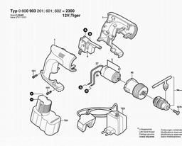 Bosch Diy-drill-driver 2300 M spare parts