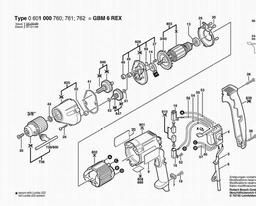 Bosch Drill GBM 6 REX spare parts