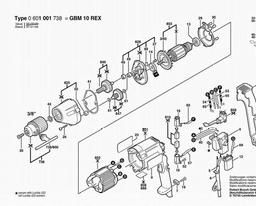 Bosch Drill GBM 10 REX spare parts