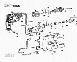 Bosch Universal One-speed Drill PBM 350 spare parts