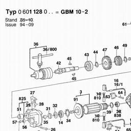 Bosch Drill GMB 10-2 spare parts