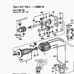 Bosch Drill GBM 10 spare parts