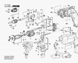 Bosch Drill GBM 10 RE spare parts