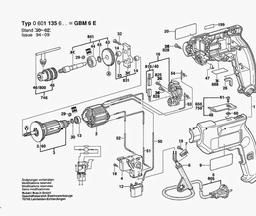 Bosch Drill GBM 6 E spare parts