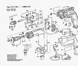 Bosch Drill GBM 10 E spare parts
