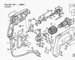 Bosch Drill GBM 1 spare parts