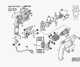 Bosch Drill GBM 350 spare parts