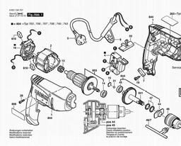 Bosch Drill GBM 350 RE spare parts