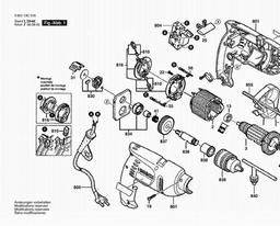 Bosch Univ. 2speed Impact Drill GSB 13 E spare parts