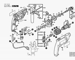 Bosch Percussion Drill GSB 16 spare parts