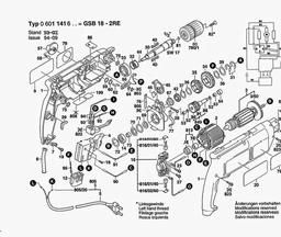 Bosch Percussion Drill 1141 VSR spare parts