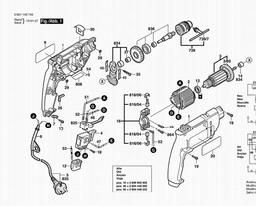 Bosch Drill GBM 400 RE spare parts