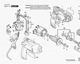 Bosch Drill GBM 6 RE spare parts