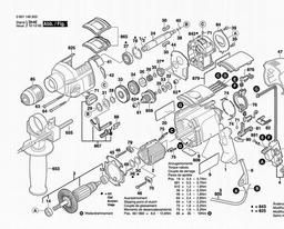 Bosch Percussion Drill GSB 22-2 RCE spare parts