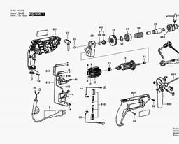 Bosch Percussion Drill GSB 16 RE spare parts