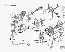 Bosch Combi 2-sp.impact Drill-e GSB 550-2 spare parts