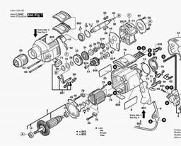 Bosch Percussion Drill GSB 2200 spare parts