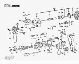 Bosch Drill GBM 13 RE spare parts