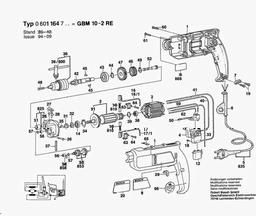 Bosch Drill GBM 10-2 RE spare parts