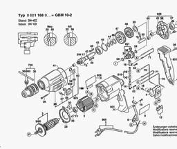 Bosch Drill GBM 10-2 spare parts