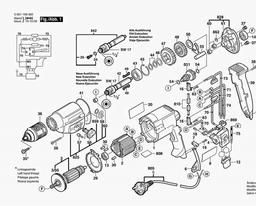 Bosch Drill GBM 13-2 RE spare parts