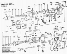 Bosch Percussion Drill GSB 18-2 E spare parts