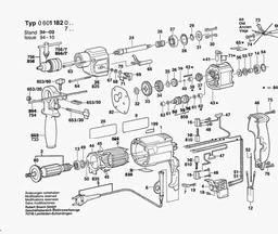 Bosch Percussion Drill GSB 20-2 spare parts